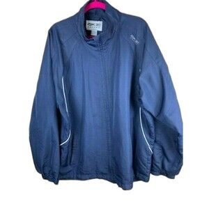 RBK Hockey Size XL Mens Windbreaker Jacket Navy Blue